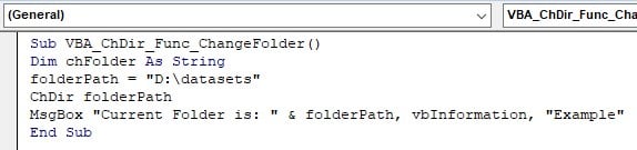 VBA ChDir Intro