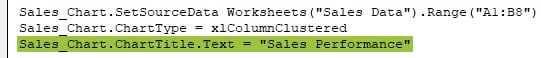 VBA Charts Example 1 - Step 10