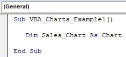 VBA Charts Example 1 - Step 2