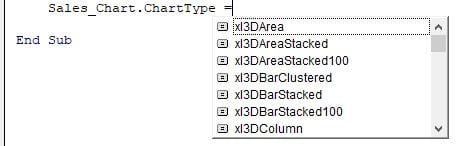 VBA Charts Example 1 - Step 8