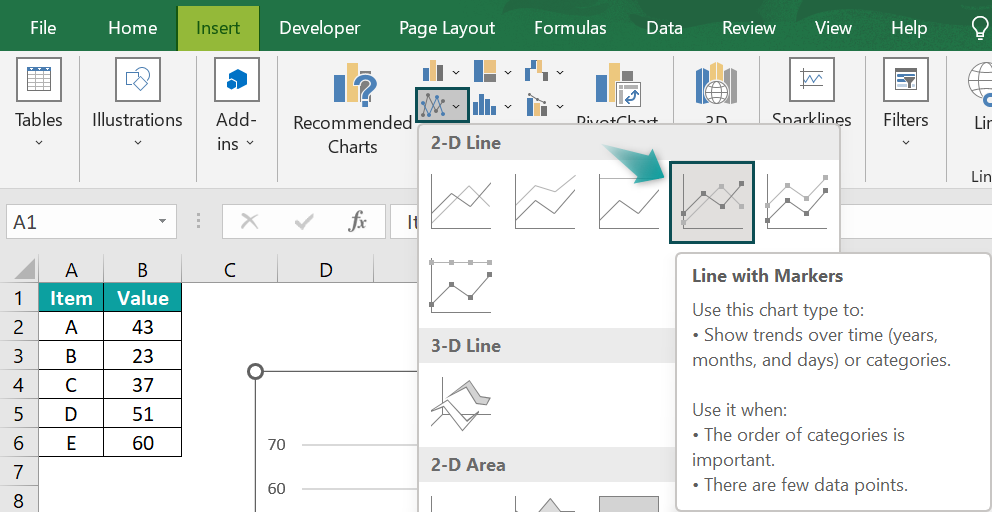 Error Bars in Excel - Example 1