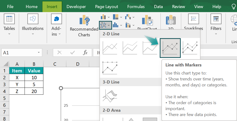 Excel Error Bars - Example 2