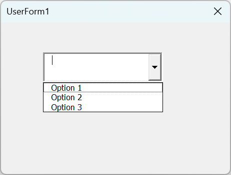 Excel VBA ComboBox - Example 2 - Step 6