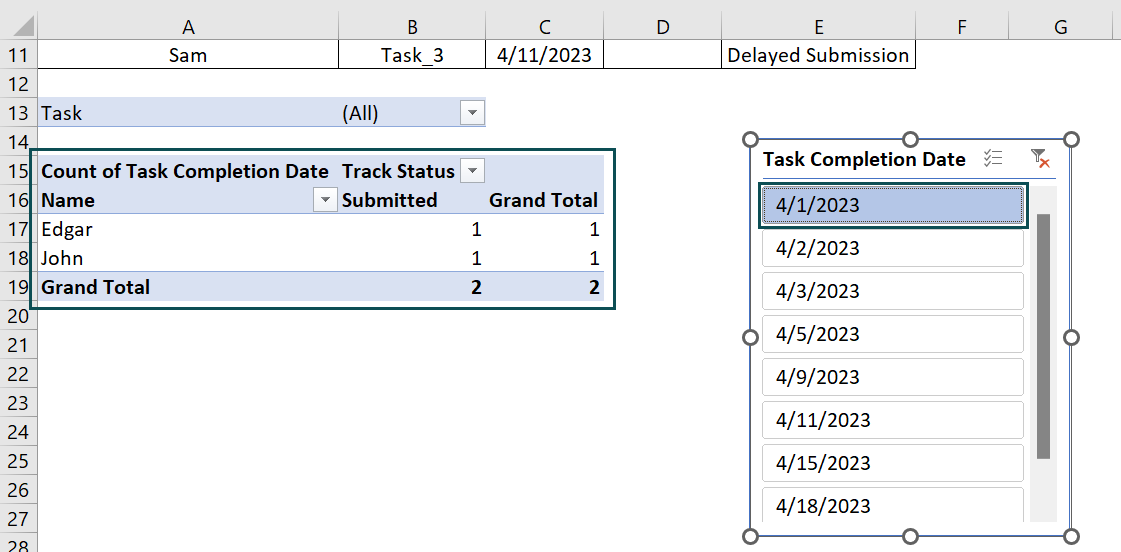 Pivot Table Slicer - FAQ 2 - Step 5d