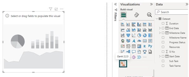 Power BI Gantt Chart - Example 2 - Step 2