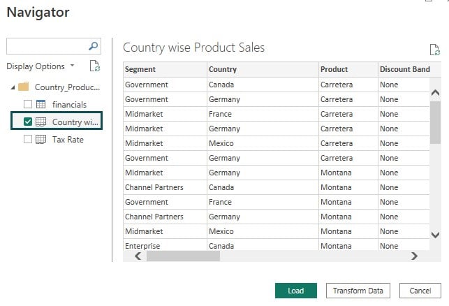 Power BI Parameters - Example 1 - Step 1