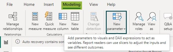 Power BI Parameters - use - Step 1