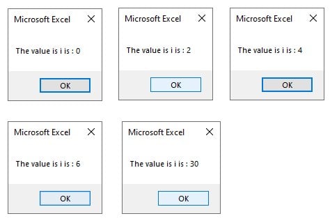 VBA Break For Loop - Example 1 - Step 4