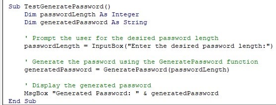 VBA Chr Intro Code
