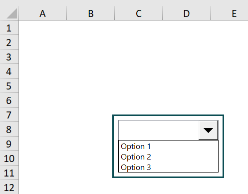 VBA ComboBox in Excel - Example 1 - Step 8