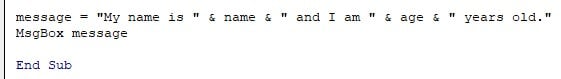 VBA Concatenate - Example 1 - Step 6