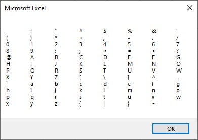 vba chr Example 2 - Step 4