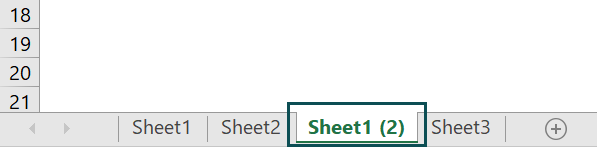 Copy Sheet in Excel - Method 1 - Step 2