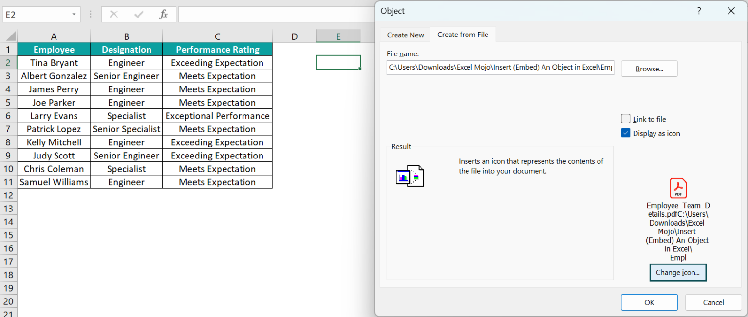 Insert (Embed) An Object In Excel - Examples, How To Do?