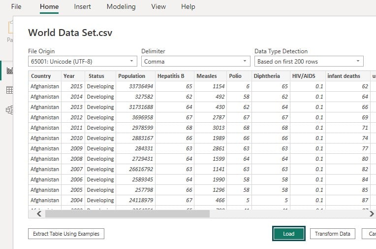 Power BI RankX - Example 2 - Step 1