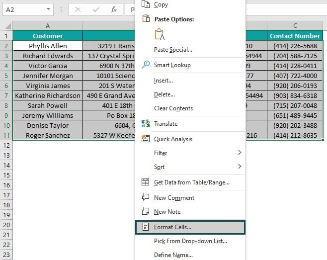 Protect Sheet in Excel - cells - Basic Example - Step 3
