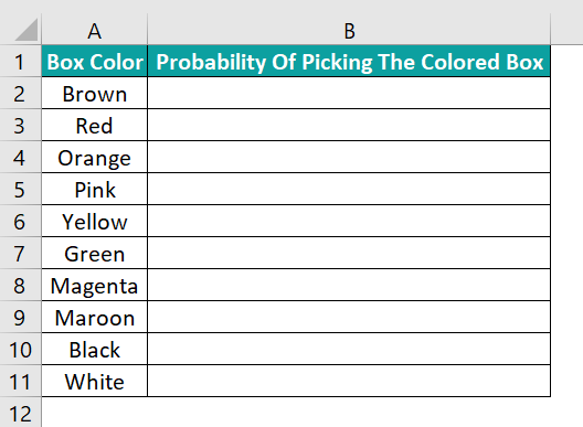 Randomize List in Excel - Example 1