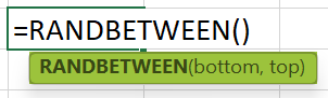 Randomize List in Excel - RANDBETWEEN Function Syntax