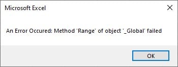 VBA Error Handling Intro - Output