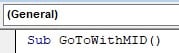 VBA GoTo Statement Example 1 - Step 2