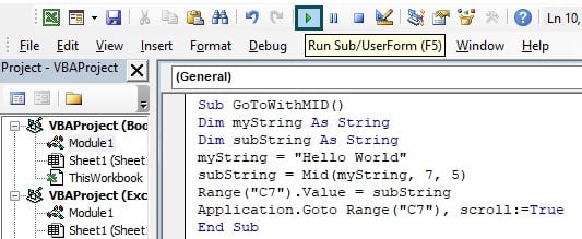 VBA GoTo Statement Example 1 - Step 8