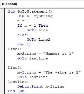VBA GoTo Statement Intro