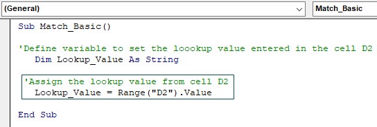 VBA Match - Use - Step 3