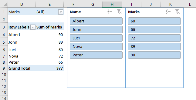 Create List of Cells With Pivot Table Filter Criteria