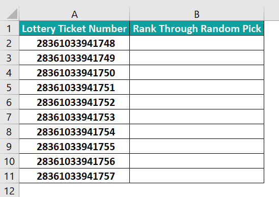 Excel Randomize List - Example 2