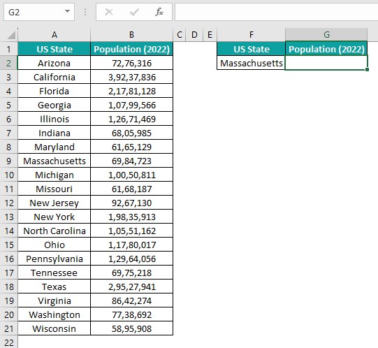 Lookup Table in Excel - Example 2 - Step 1.jpg