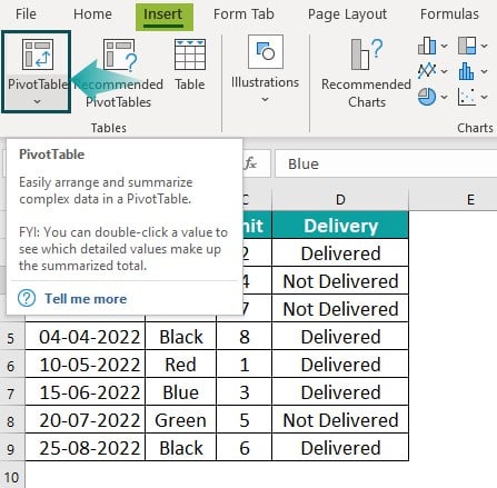 Pivot Table Filter -Inbuilt Filter - Step 2.jpg