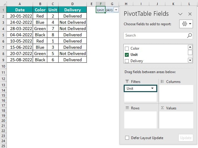 Pivot Table Filter -Inbuilt Filter - Step 8.jpg