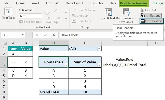 Pivot Table Filter - comma separated - Step 5