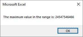 VBA Max - Example 1 - Step 7