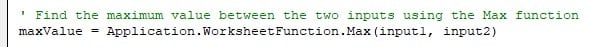 VBA Max - Example 2 - Step 5