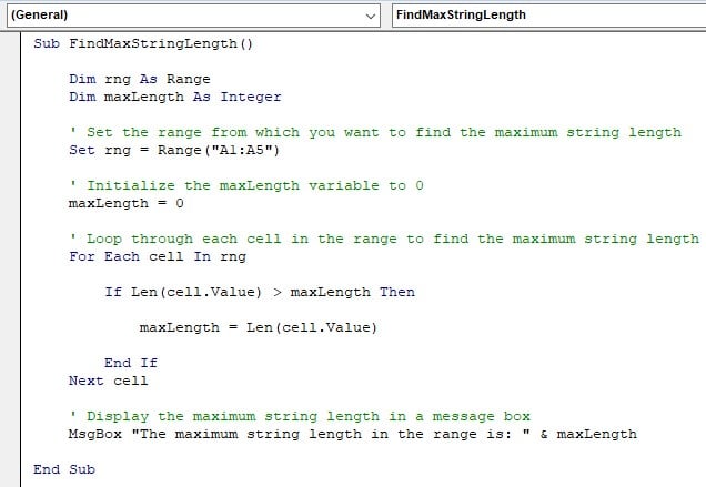 VBA Max Function Intro - Code