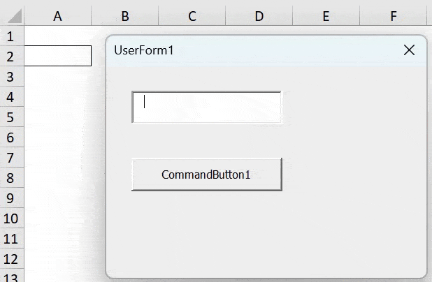 VBA TextBox - Example 1 - Step 11