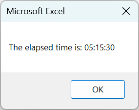 VBA Time Function Definition Example - 2