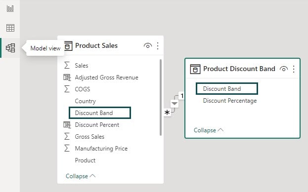VLookup in Power BI - Example 1 - Step 1 - Model View.jpg