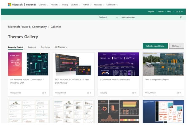 Power BI Themes - default - Step 4 - Community