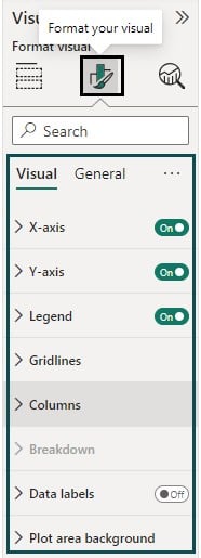 Format - Visual tab