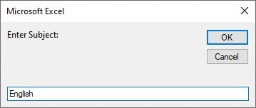 VBA Class - create custom - Subject