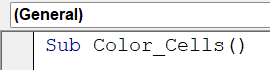 ColorIndex Example - Step 2