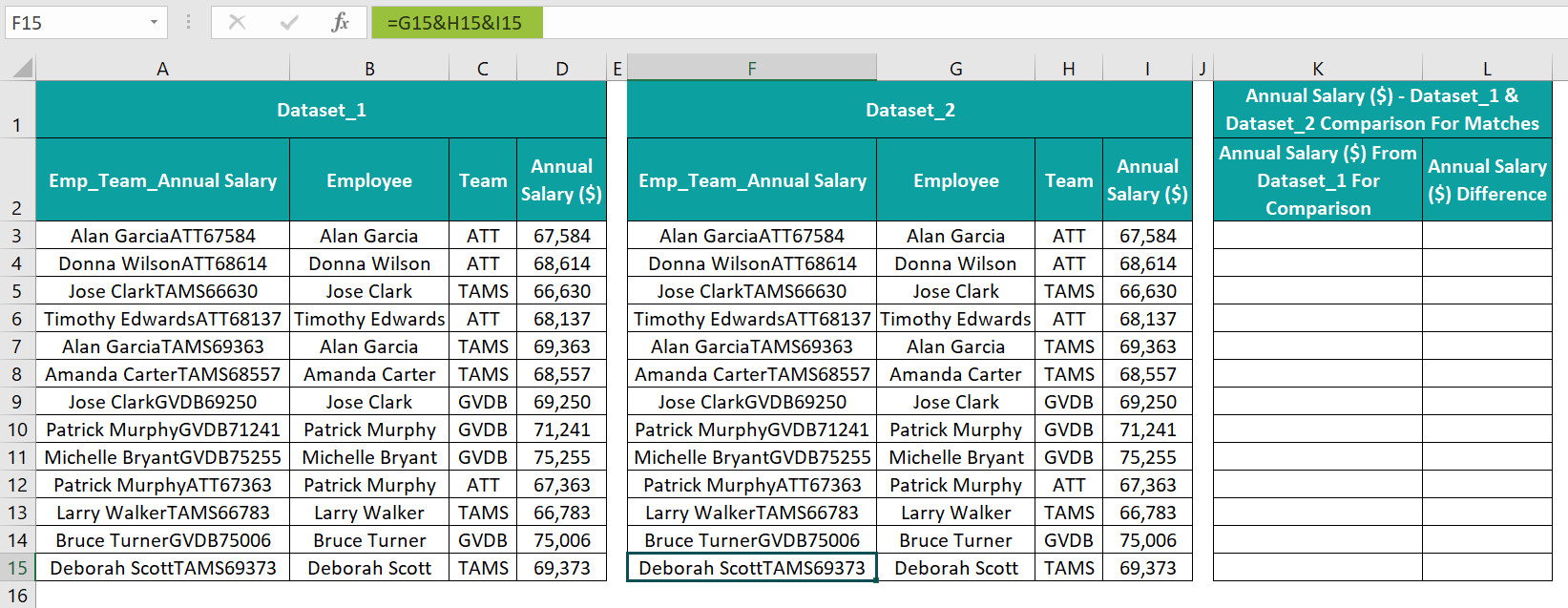 How To Match Data In Excel - Example 3-1 - Step 5