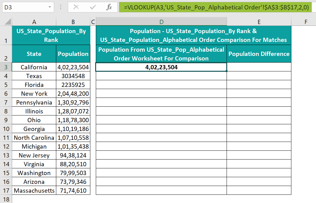 How To Match Data In Excel - FAQ 1 - Step 2b