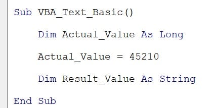 How to Use VBA Text Function - Step 4