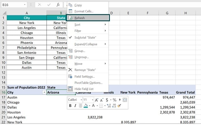 Pivot Table field Name not Valid - Example 2 - Step 4