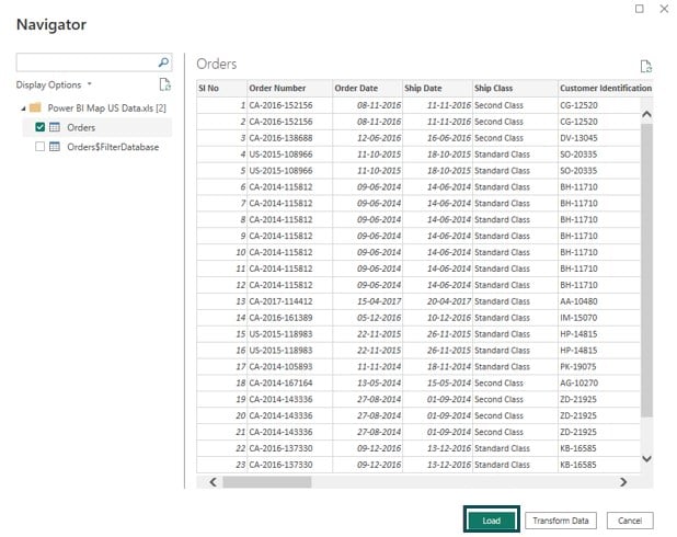 Power BI Heat Map - Example 2 - Step 1