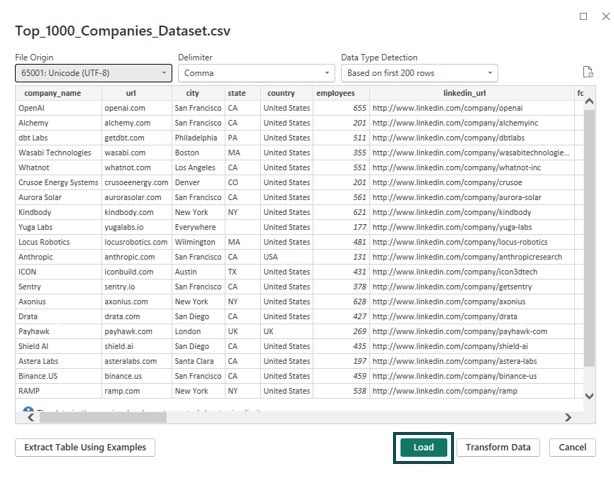 Power BI Query - Example 1 - Step 2