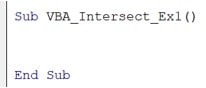 VBA Intersect - Example - Step 1